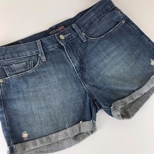 Levi's |  Light Distress Cuffed Shorts Med. Wash